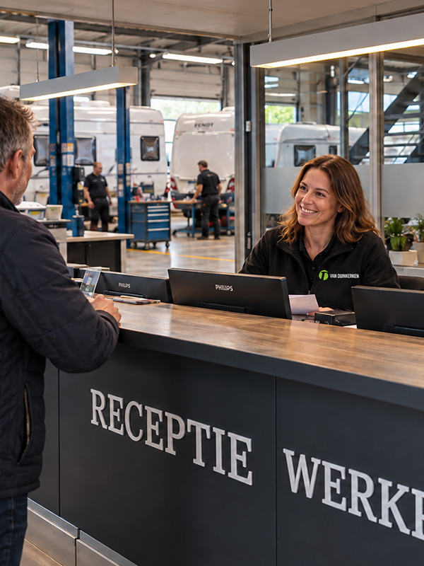 Werkplaatsreceptionist bij Van Duinkerken