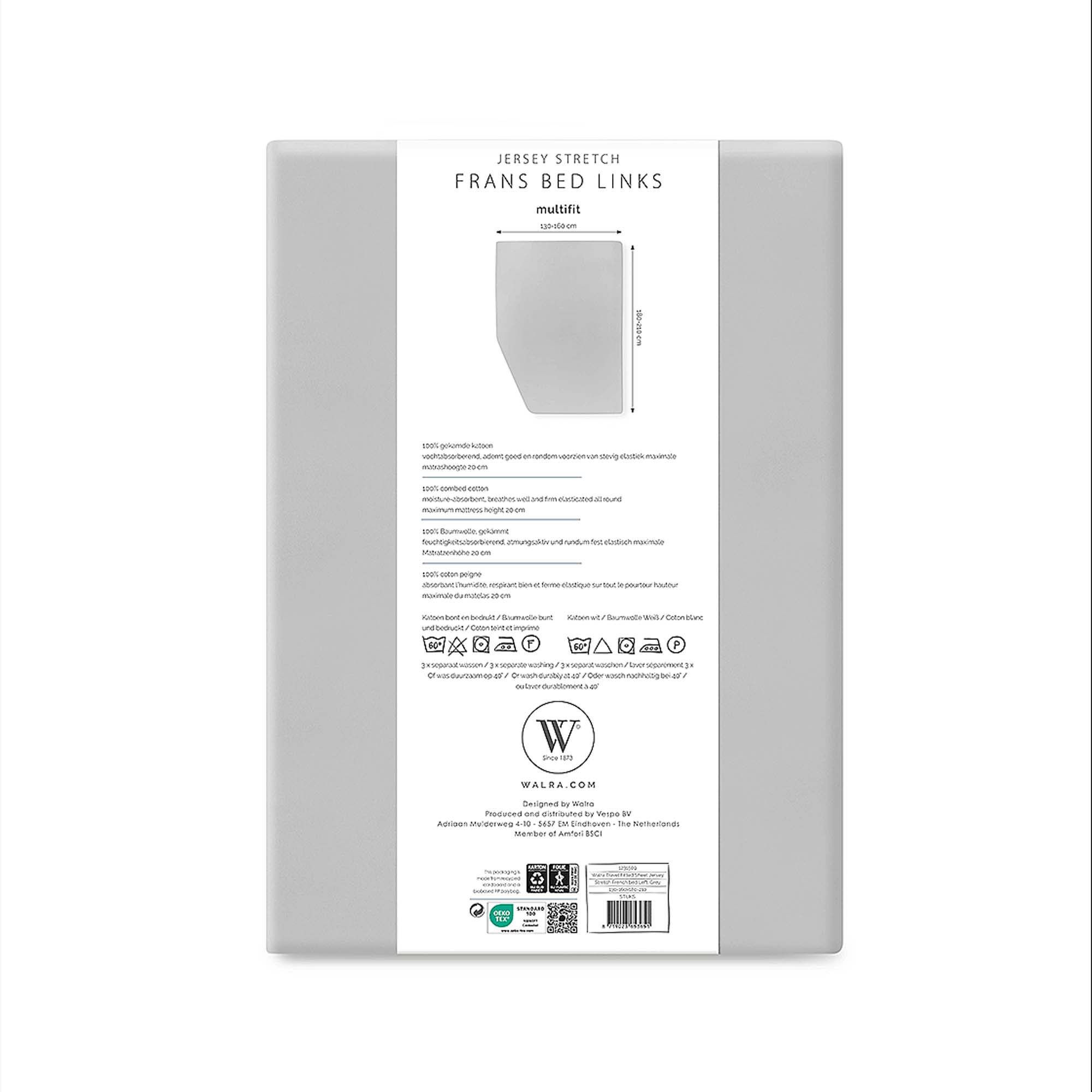 WALRA TRAVEL Jersey Hoeslaken Frans Bed Links