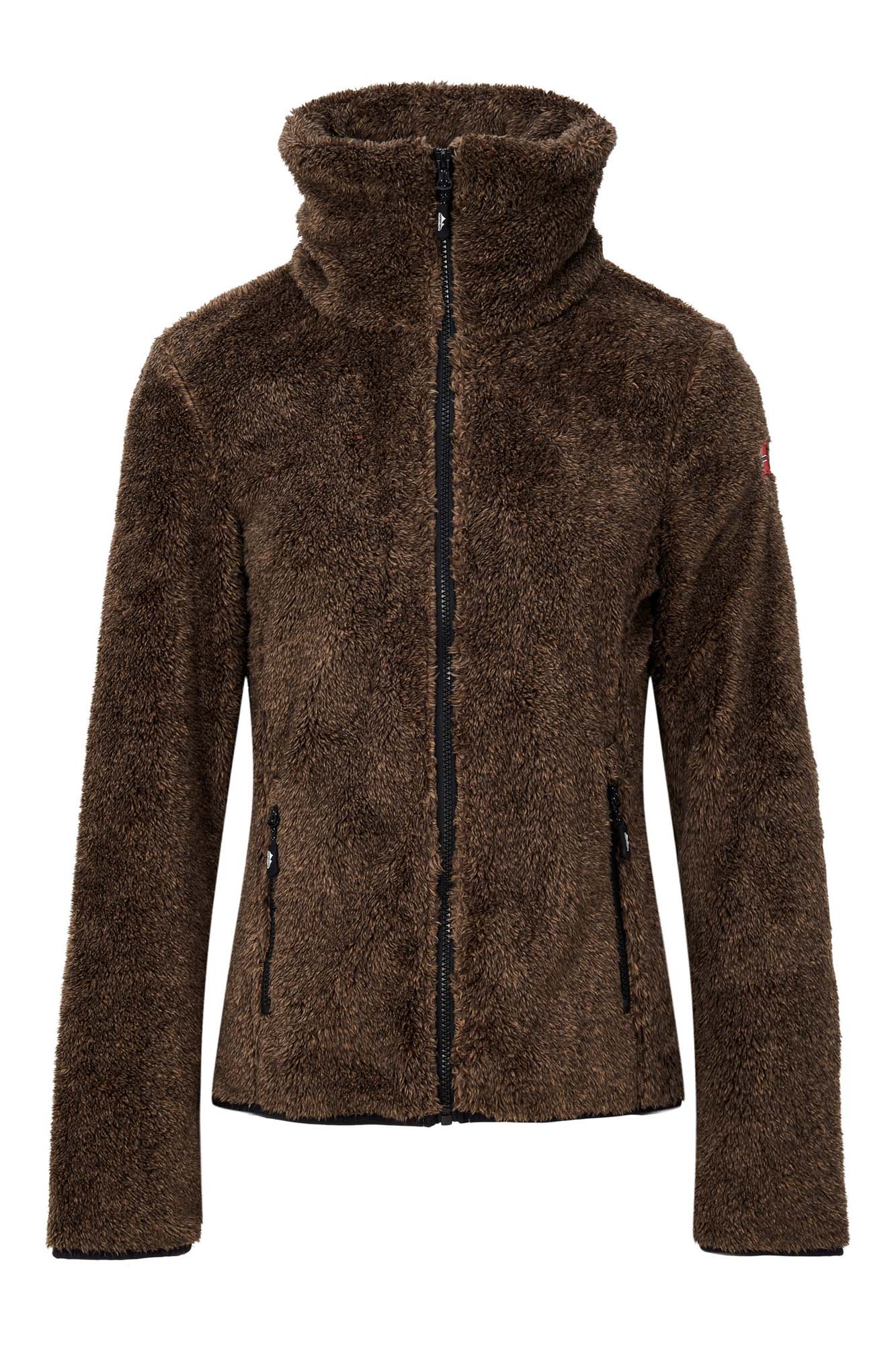 Evy ladies fleece brown melange a