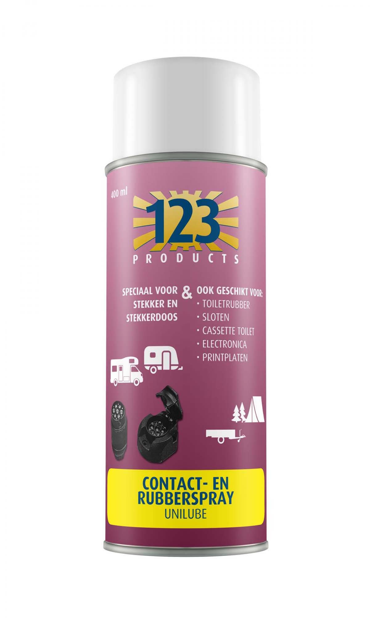 123 PRODUCTS Unilube Contact En Rubberspray