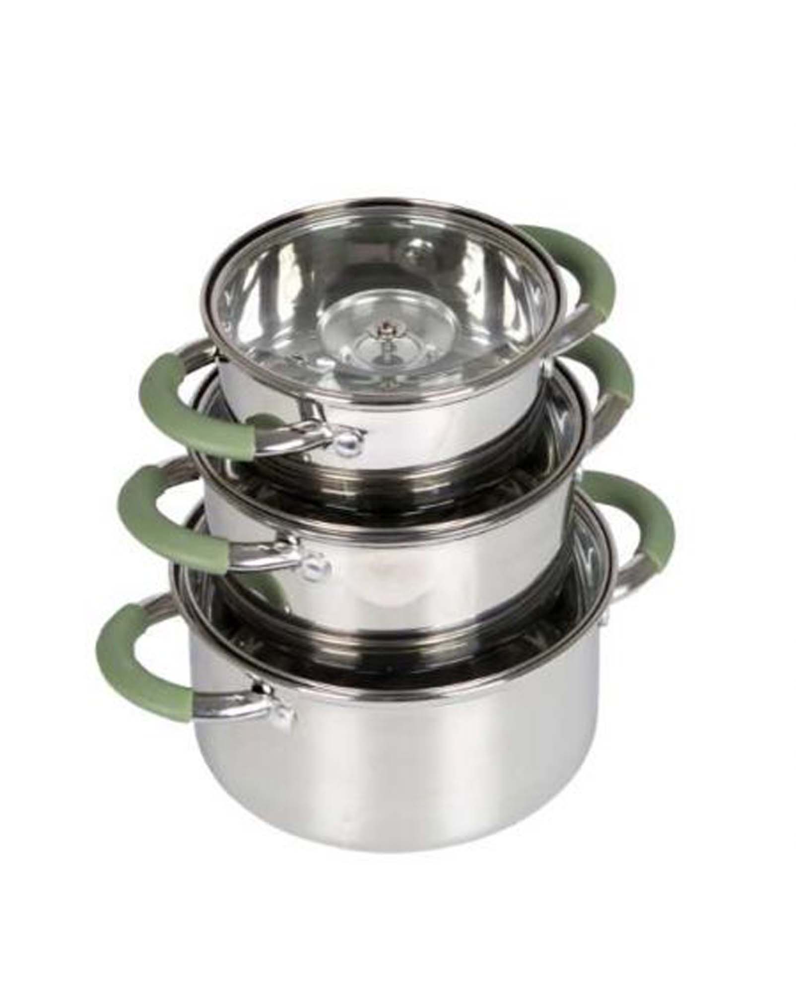 BO CAMP Pannenset Elan 1 Plus 3-delig RVS BO CAMP Pannenset Elan 1 Plus 3-delig RVS