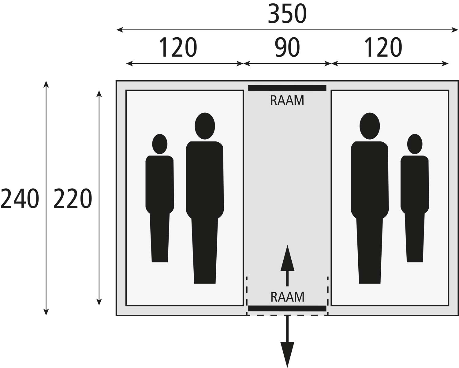BARDANI Amigo 350 RSTC Vis-à-vis Tent 