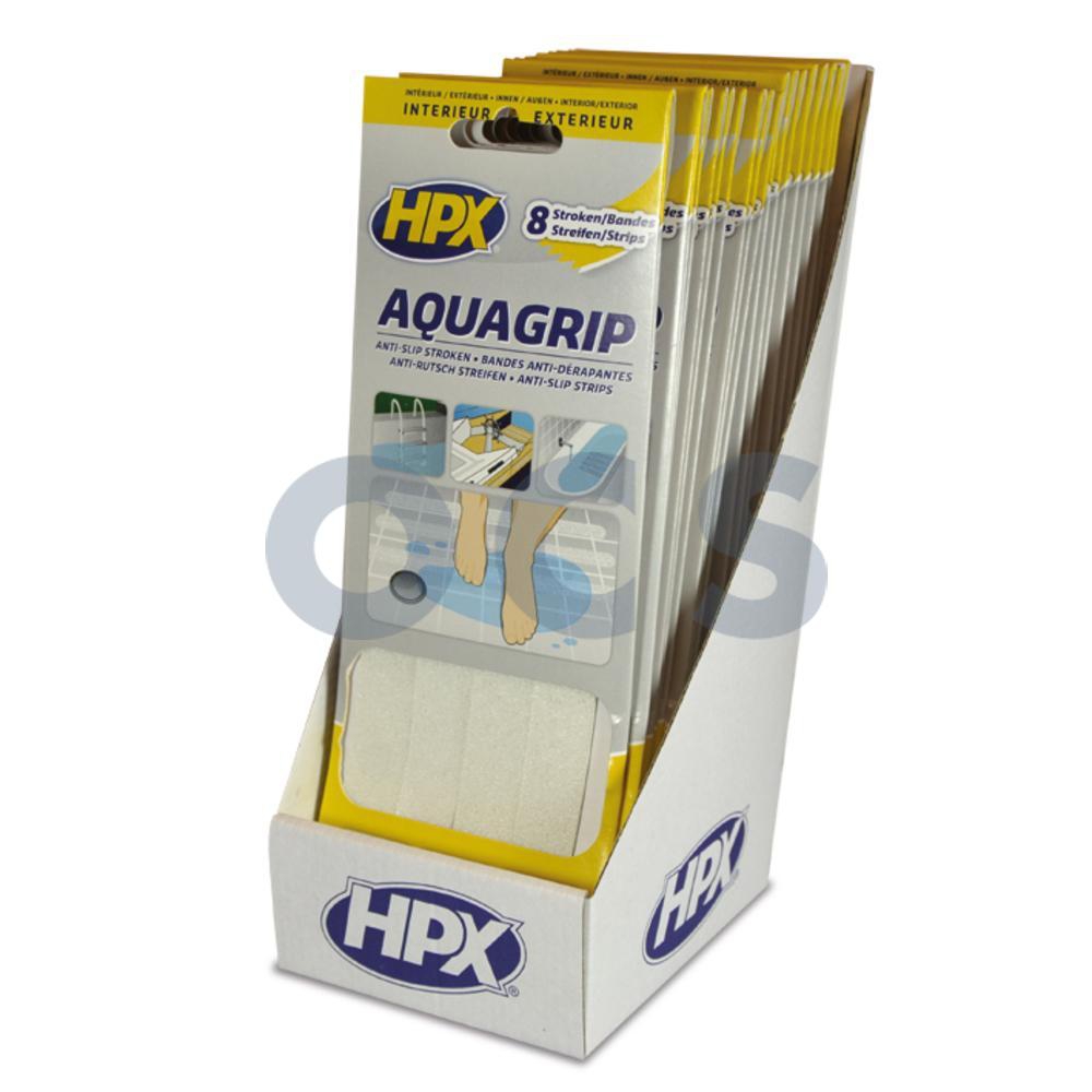 aqua grip anti-slip tape (8 stuks) - transparant 20mmx240mm