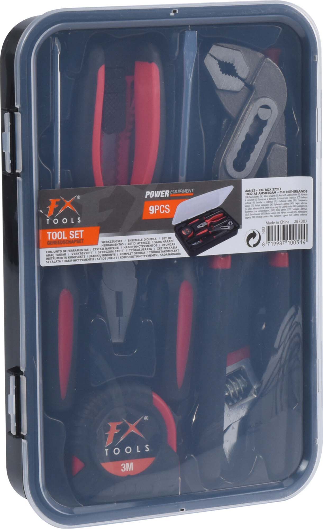 FXTOOLS Gereedschapset 9-delig