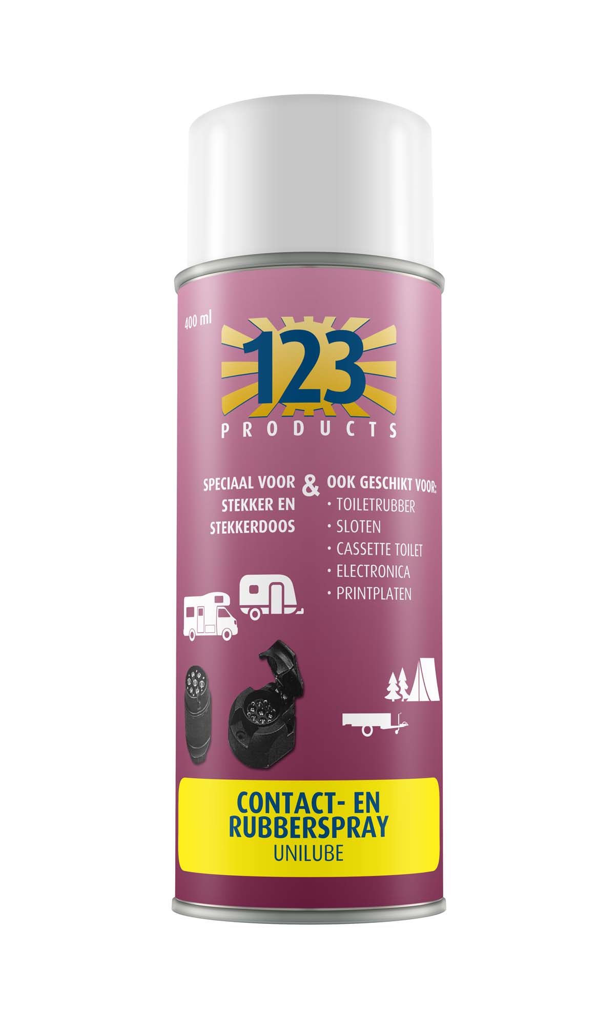 123 unilube contact en rubberspray 400ml