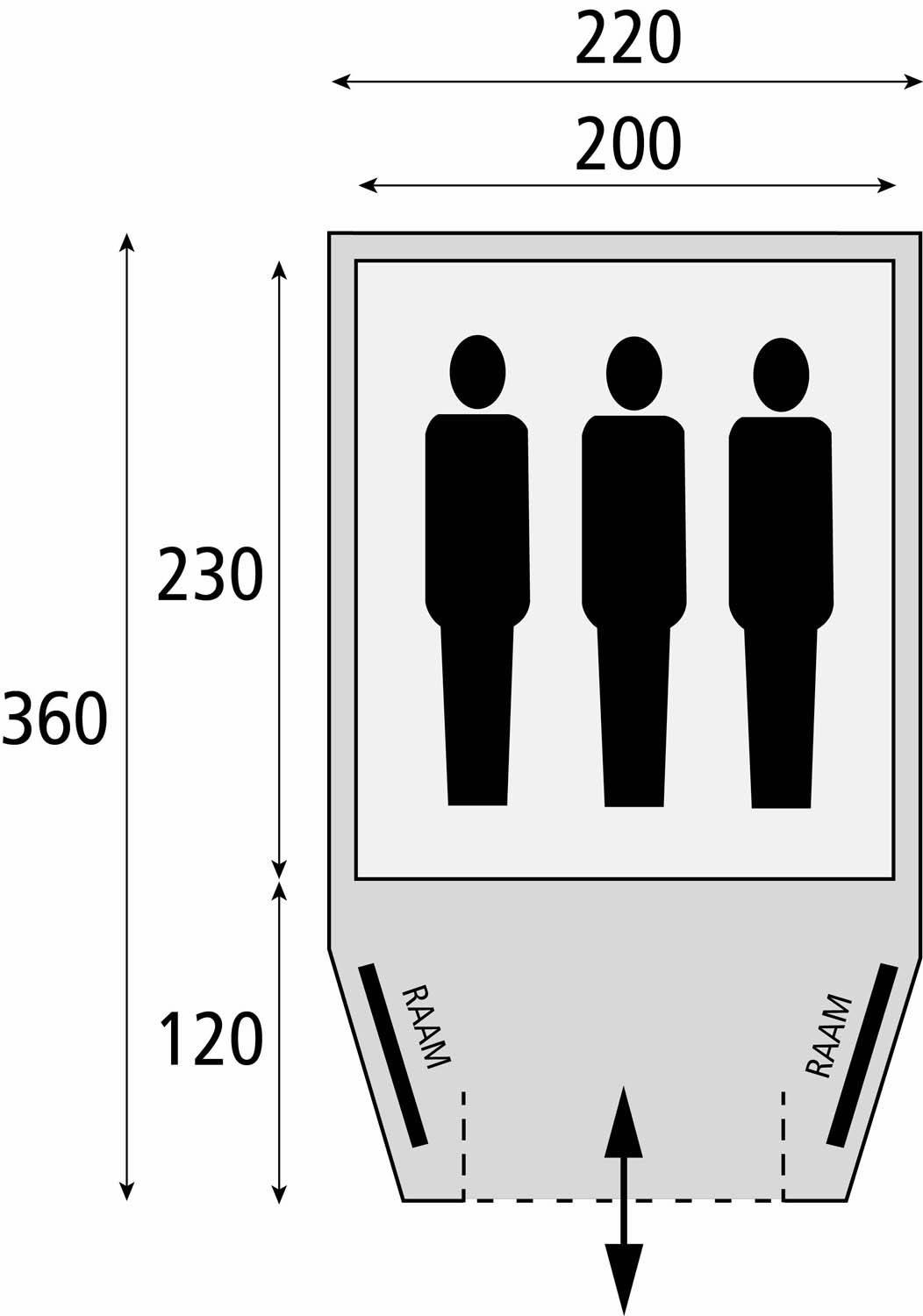 BARDANI Stelvio 220 3 persoons Koepeltent