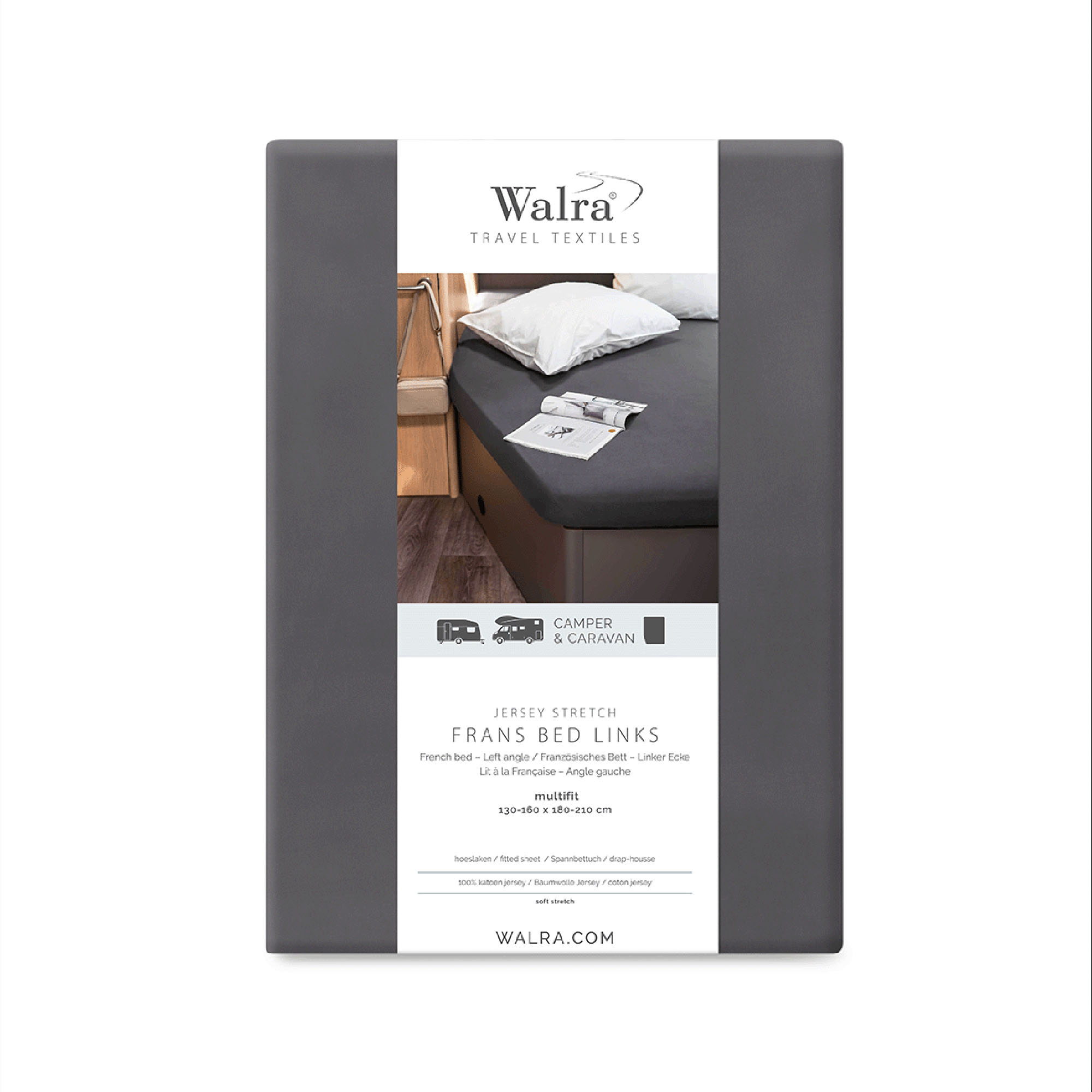WALRA TRAVEL Hoeslaken Jersey Stretch Frans bed links