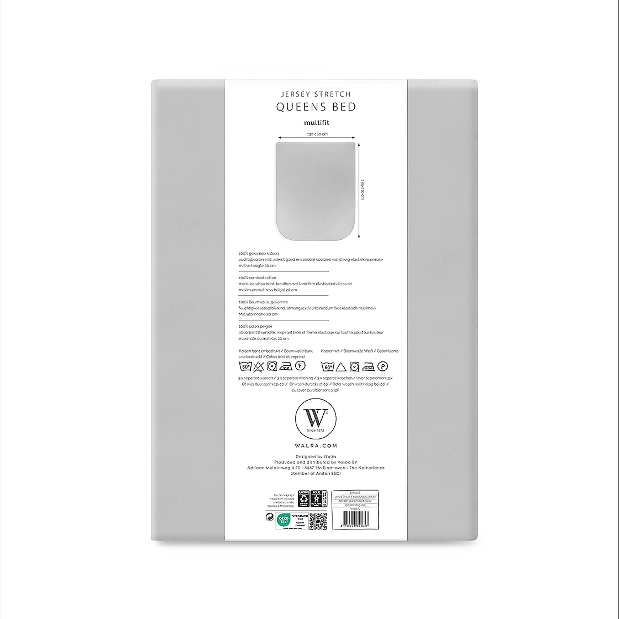 WALRA TRAVEL Jersey Hoeslaken Queensbed