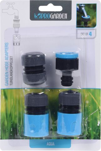 PROGARDEN Tuinslangadapter Set 4St