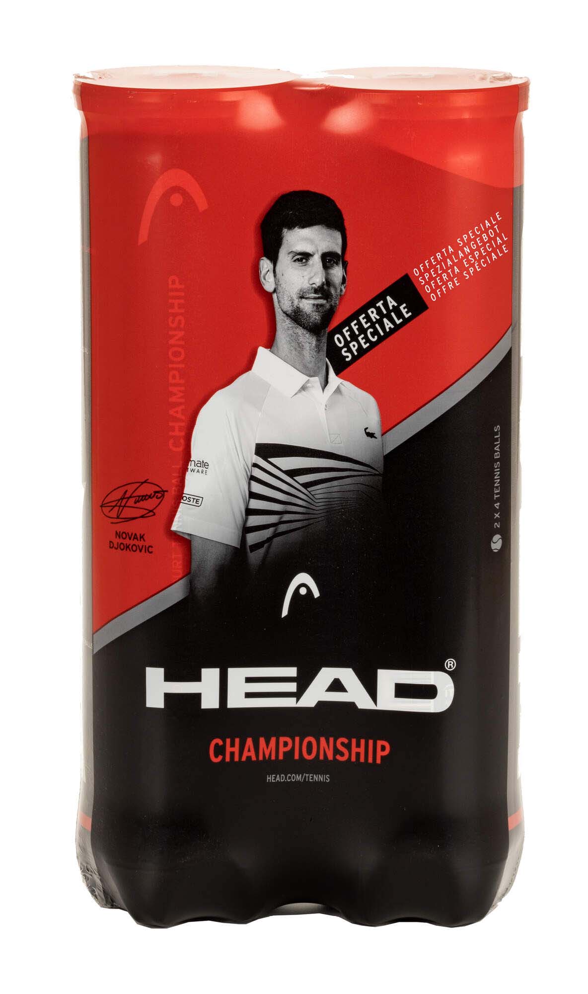HEAD Championship Novak 2x4 Tennisballen