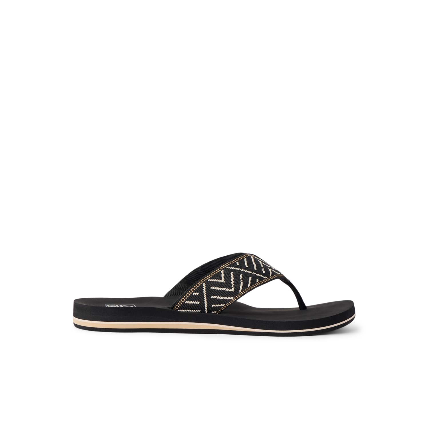 Cj9415 reef spring woven black cream rs wb