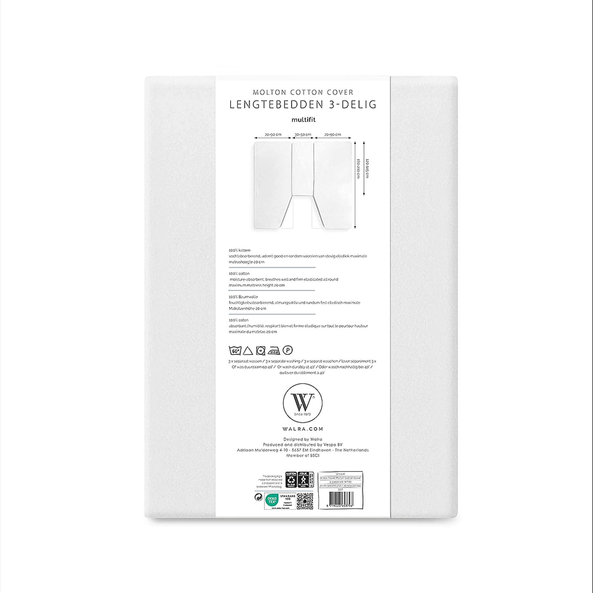 WALRA TRAVEL Molton Matrasbeschermer 3-delig