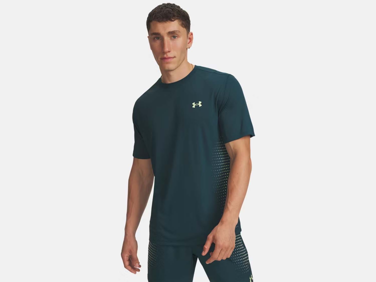 UNDER ARMOUR ua tech play short sleeve-grn sport shirt Heren
